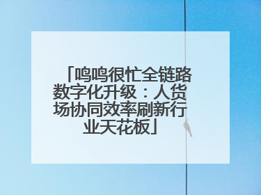 鸣鸣很忙全链路数字化升级：人货场协同效率刷新行业天花板