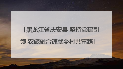 黑龙江省庆安县 坚持党建引领 农旅融合铺就乡村共富路