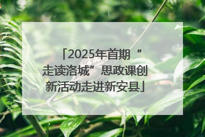 2025年首期“走读洛城”思政课创新活动走进新安县