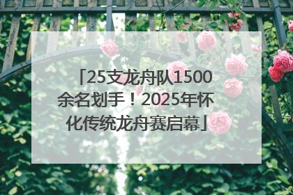 25支龙舟队1500余名划手！2025年怀化传统龙舟赛启幕