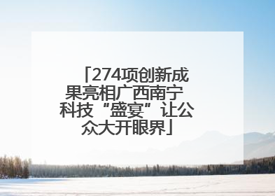 274项创新成果亮相广西南宁 科技“盛宴”让公众大开眼界