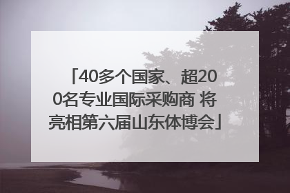 40多个国家、超200名专业国际采购商 将亮相第六届山东体博会