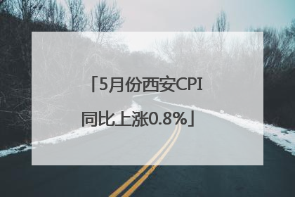 5月份西安CPI同比上涨0.8%