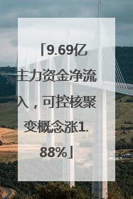 9.69亿主力资金净流入，可控核聚变概念涨1.88%