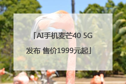 AI手机麦芒40 5G发布 售价1999元起