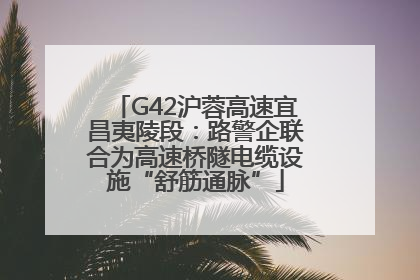 G42沪蓉高速宜昌夷陵段：路警企联合为高速桥隧电缆设施“舒筋通脉”