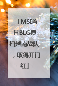 MSI首日BLG横扫越南战队，取得开门红