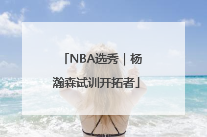 NBA选秀｜杨瀚森试训开拓者